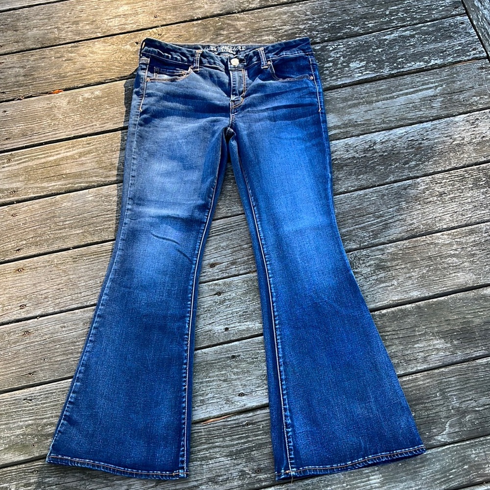American Eagle Super Super Stretch Boho Flares 14R